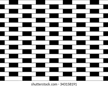Vector modern seamless geometry pattern brick wall, black and white abstract geometric background, pillow print, monochrome retro texture, hipster fashion design