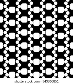 Vector modern seamless geometry pattern dna, black and white abstract geometric background, pillow print, monochrome retro texture, hipster fashion design