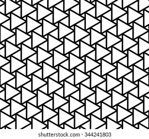 Vector modern seamless geometry pattern triangles, black and white abstract geometric background, pillow print, monochrome retro texture, hipster fashion design