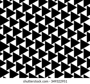 Vector modern seamless geometry pattern triangles, black and white abstract geometric background, pillow print, monochrome retro texture, hipster fashion design