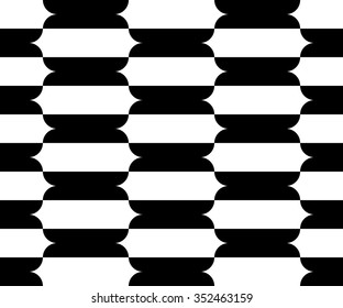 Vector modern seamless geometry pattern, black and white abstract geometric background, pillow print, monochrome retro texture, hipster fashion design