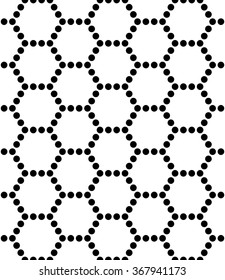 Vector modern seamless geometry pattern hexagon, black and white abstract geometric background, pillow print, monochrome retro texture, hipster fashion design