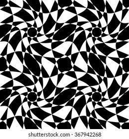 Vector modern seamless geometry pattern trippy, black and white abstract geometric background, pillow print, monochrome retro texture, hipster fashion design