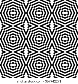 Vector modern seamless geometry pattern trippy, black and white abstract geometric background, pillow print, monochrome retro texture, hipster fashion design