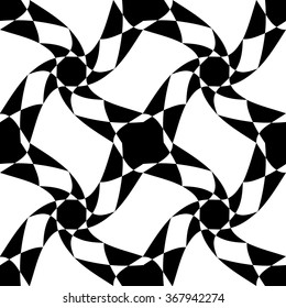 Vector modern seamless geometry pattern trippy, black and white abstract geometric background, pillow print, monochrome retro texture, hipster fashion design