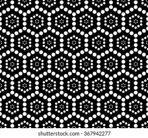Vector modern seamless geometry pattern hexagon, black and white abstract geometric background, pillow print, monochrome retro texture, hipster fashion design