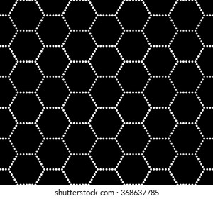 Vector modern seamless geometry pattern hex, black and white abstract geometric background, pillow print, monochrome retro texture, hipster fashion design