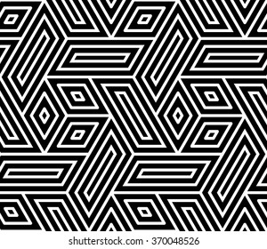 Vector modern seamless geometry pattern trippy, black and white abstract geometric background, pillow print, monochrome retro texture, hipster fashion design 