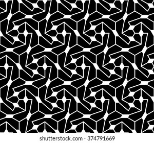 Vector modern seamless geometry pattern messy, black and white abstract geometric background, pillow print, monochrome retro texture, hipster fashion design 