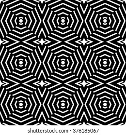 Vector modern seamless geometry pattern trippy, black and white abstract geometric background, pillow print, monochrome retro texture, hipster fashion design