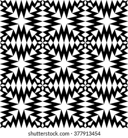 Vector modern seamless geometry pattern, black and white abstract geometric background, pillow print, monochrome retro texture, hipster fashion design