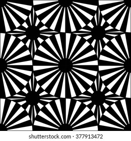 Vector modern seamless geometry pattern target, black and white abstract geometric background, pillow print, monochrome retro texture, hipster fashion design