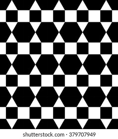 Vector modern seamless geometry pattern , black and white abstract geometric background, pillow print, monochrome retro texture, hipster fashion design