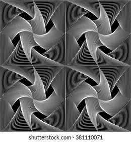 Vector modern seamless geometry pattern line art, black and white abstract geometric background, pillow print, monochrome retro texture, hipster fashion design 