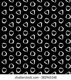 Vector modern seamless geometry pattern, black and white abstract geometric background, pillow print, monochrome retro texture, hipster fashion design