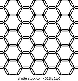 Vector modern seamless geometry pattern hexagon, black and white abstract geometric background, pillow print, monochrome retro texture, hipster fashion design