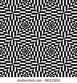 Vector modern seamless geometry pattern squares 3d , black and white abstract geometric background, pillow print, monochrome retro texture, hipster fashion design