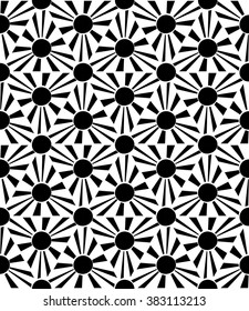 Vector modern seamless geometry pattern polka, black and white abstract geometric background, pillow print, monochrome retro texture, hipster fashion design