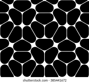 Vector modern seamless geometry pattern hexagon, black and white abstract geometric background, pillow print, monochrome retro texture, hipster fashion design