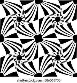 Vector modern seamless geometry pattern trippy, black and white abstract geometric background, pillow print, monochrome retro texture, hipster fashion design