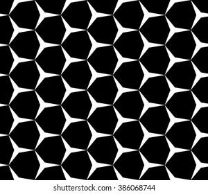 Vector modern seamless geometry pattern hexagon,, black and white abstract geometric background, pillow print, monochrome retro texture, hipster fashion design