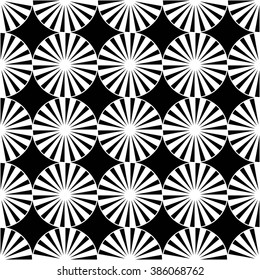 Vector modern seamless geometry pattern, black and white abstract geometric background, pillow print, monochrome retro texture, hipster fashion design