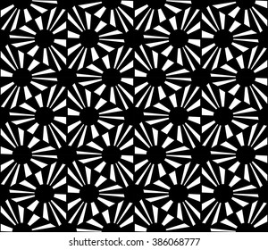 Vector modern seamless geometry pattern polka, black and white abstract geometric background, pillow print, monochrome retro texture, hipster fashion design