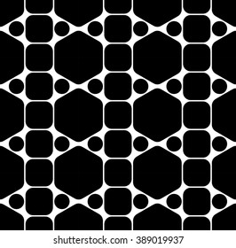 Vector modern seamless geometry pattern , black and white abstract geometric background, pillow print, monochrome retro texture, hipster fashion design