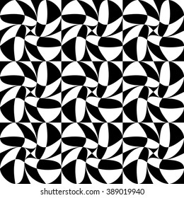 Vector modern seamless geometry pattern, black and white abstract geometric background, subtle pillow print, monochrome retro texture, hipster fashion design