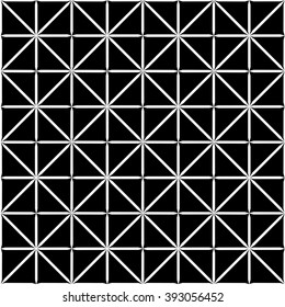 Vector modern seamless geometry pattern square, black and white abstract geometric background, subtle pillow print, monochrome retro texture, hipster fashion design