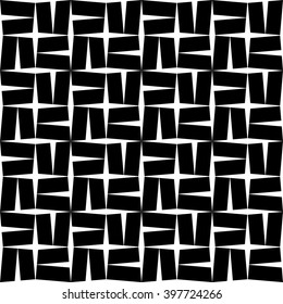 Vector modern seamless geometry pattern star, black and white abstract geometric background, subtle pillow print, monochrome retro texture, hipster fashion design