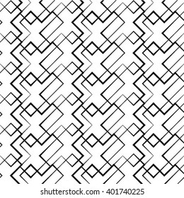 Vector modern seamless geometry pattern, black and white abstract geometric background, monochrome retro texture, hipster fashion design