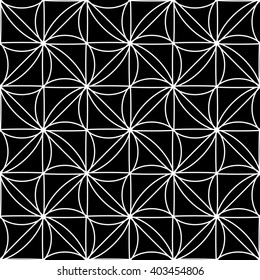 Vector modern seamless geometry pattern square, black and white abstract geometric background, subtle pillow print, monochrome retro texture, hipster fashion design