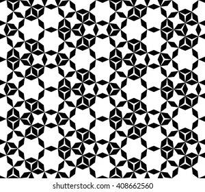 Vector modern seamless geometry pattern, black and white abstract geometric background, subtle pillow print, monochrome retro texture, hipster fashion design