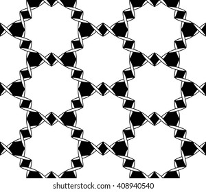 Vector modern seamless geometry pattern, black and white abstract geometric background, subtle pillow print, monochrome retro texture, hipster fashion design