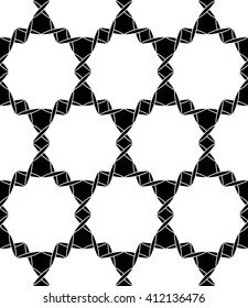 Vector modern seamless geometry pattern, black and white abstract geometric background, subtle pillow print, monochrome retro texture, hipster fashion design