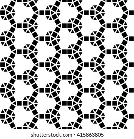 Vector modern seamless geometry pattern, black and white abstract geometric background, subtle pillow print, monochrome retro texture, hipster fashion design