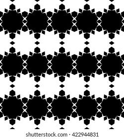 Vector modern seamless geometry pattern, black and white abstract geometric background, subtle pillow print, monochrome retro texture, hipster fashion design
