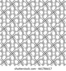 Vector modern seamless geometry pattern, black and white abstract geometric background, pillow print, monochrome retro texture, hipster fashion design