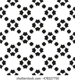 Vector modern seamless geometry pattern, black and white abstract geometric background, pillow print, monochrome retro texture, hipster fashion design