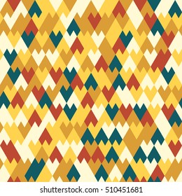 Vector modern seamless geometry pattern triangle, pillow print, retro texture, fashion design