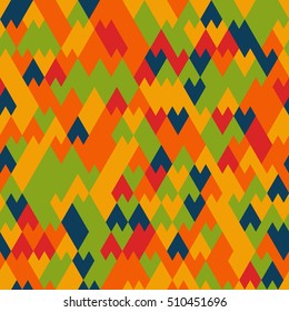 Vector modern seamless geometry pattern triangle, pillow print, retro texture, fashion design