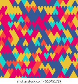 Vector modern seamless geometry pattern triangle, pillow print, retro texture, fashion design