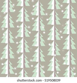 Vector modern seamless geometry pattern trees, colorful abstract geometric background, subtle pillow print, retro texture, hipster fashion design
