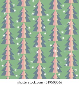 Vector modern seamless geometry pattern trees, colorful abstract geometric background, subtle pillow print, retro texture, hipster fashion design