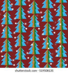 Vector modern seamless geometry pattern trees, colorful abstract geometric background, subtle pillow print, retro texture, hipster fashion design