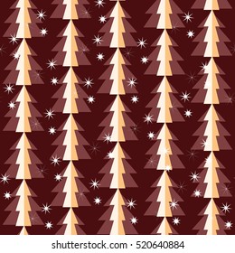 Vector modern seamless geometry pattern trees, colorful abstract geometric background, subtle pillow print, retro texture