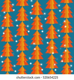 Vector modern seamless geometry pattern trees, colorful abstract geometric background, subtle pillow print, retro texture