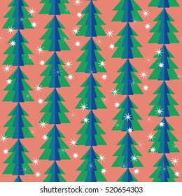 Vector modern seamless geometry pattern trees, colorful abstract geometric background, subtle pillow print, retro texture, hipster fashion design