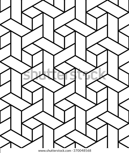 ベクター画像現代のシームレスな幾何学模様 白黒の抽象的幾何学的背景 枕プリント モノクロのレトロなテクスチャー ヒップスターファッションデザイン のベクター画像素材 ロイヤリティフリー